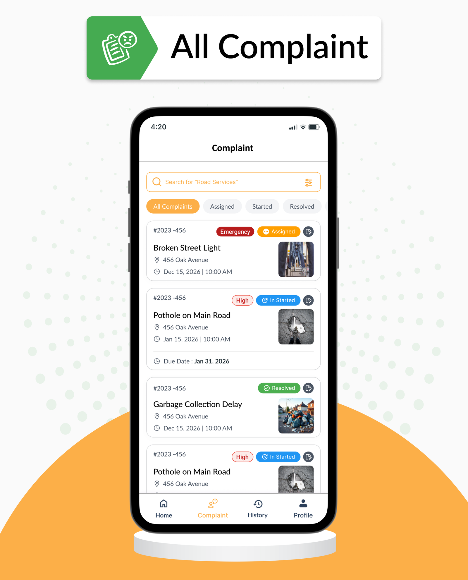 DTStreetVoice – Smart City Public Complaint & Ticketing Flutter App with Admin Panel (Android & iOS)