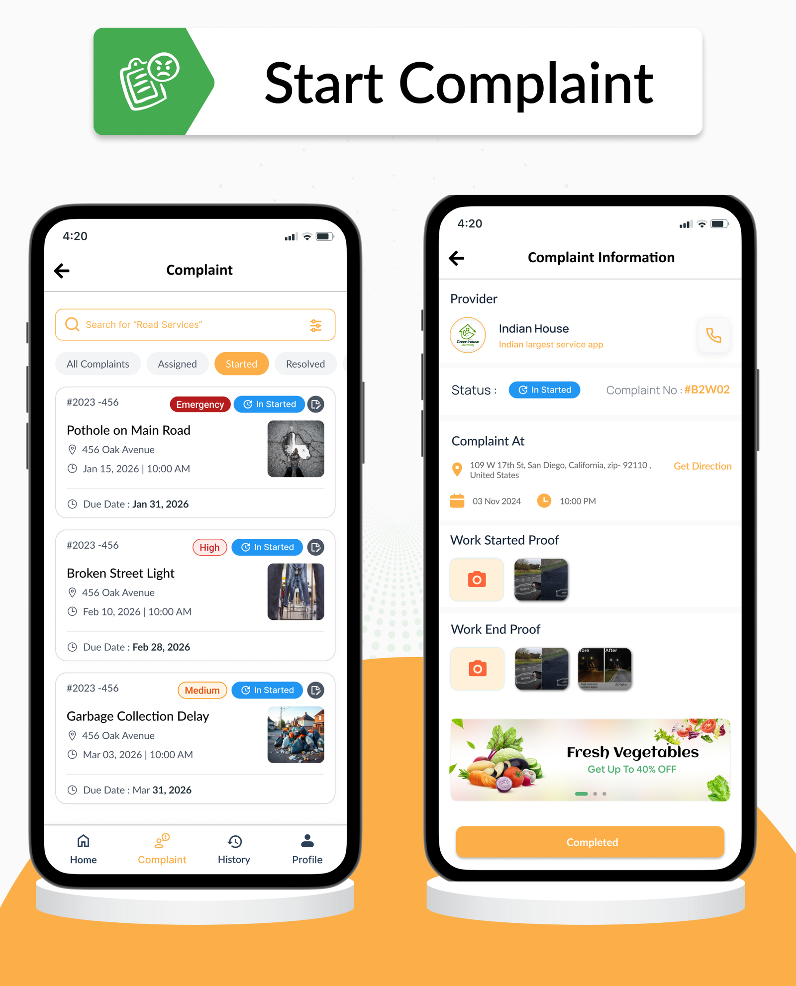 DTStreetVoice – Smart City Public Complaint & Ticketing Flutter App with Admin Panel (Android & iOS)
