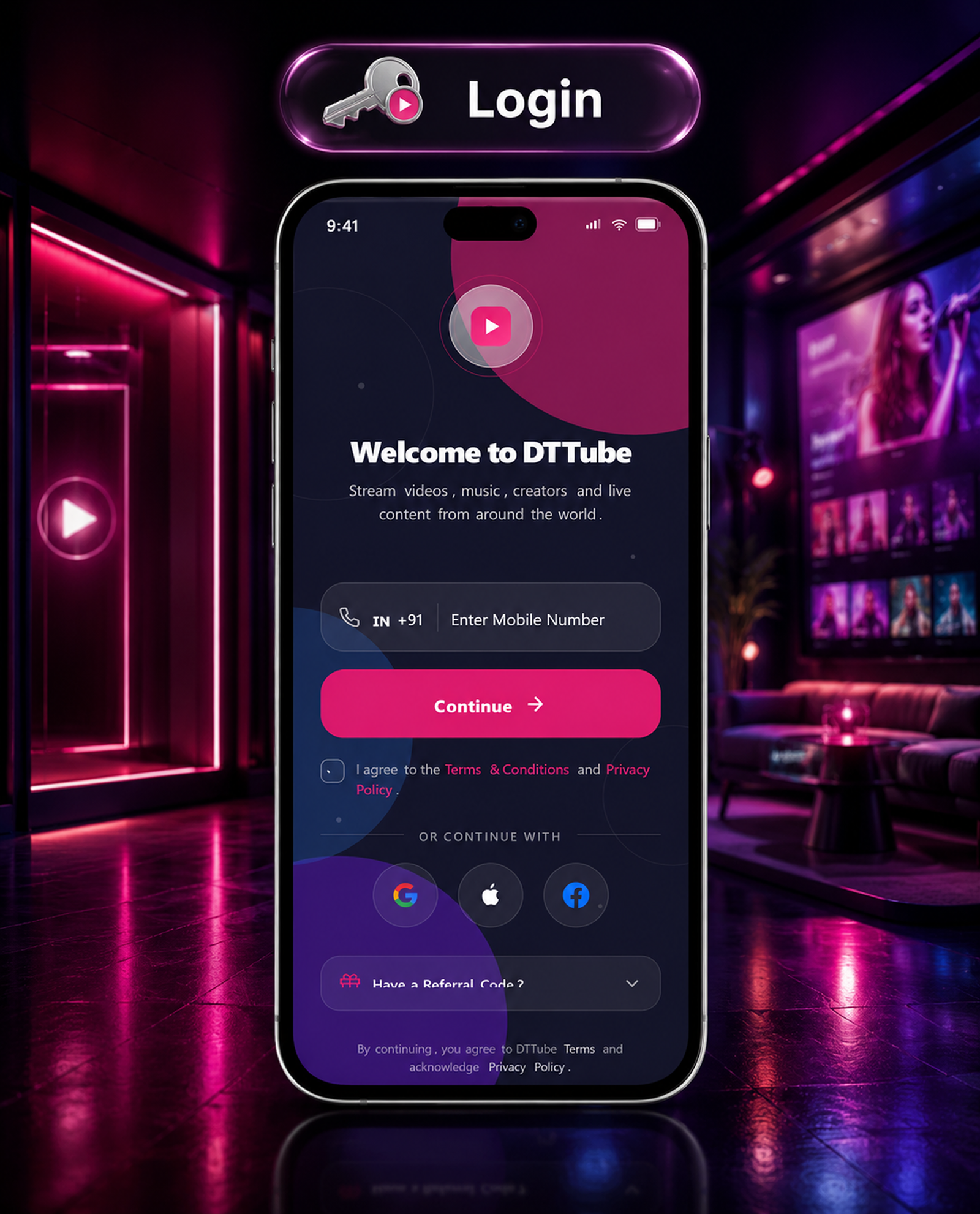 DTTube – Video, Reels, Music, Podcast & Live Streaming Flutter App + NextJS Website + Laravel Admin