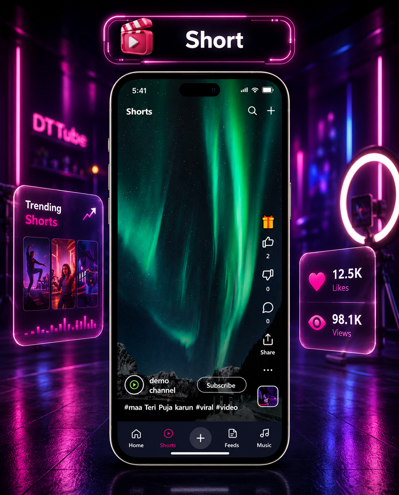 DTTube – Video, Reels, Music, Podcast & Live Streaming Flutter App + NextJS Website + Laravel Admin