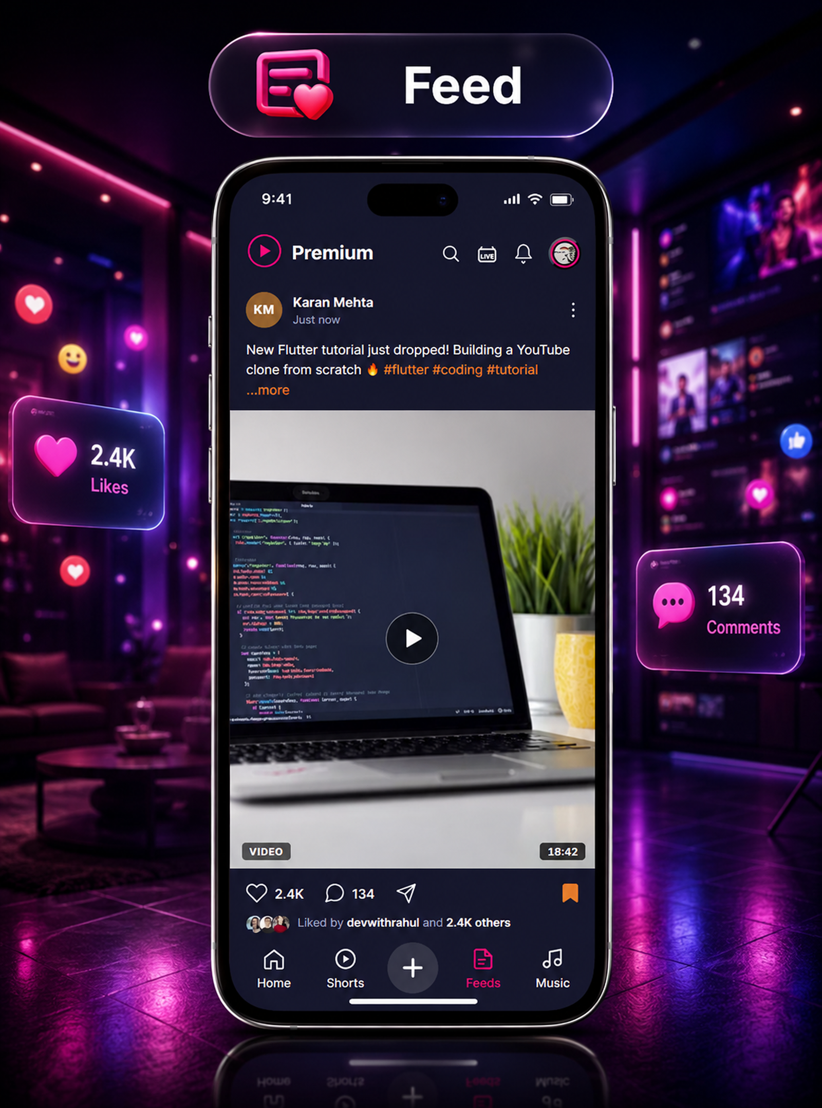 DTTube – Video, Reels, Music, Podcast & Live Streaming Flutter App + NextJS Website + Laravel Admin