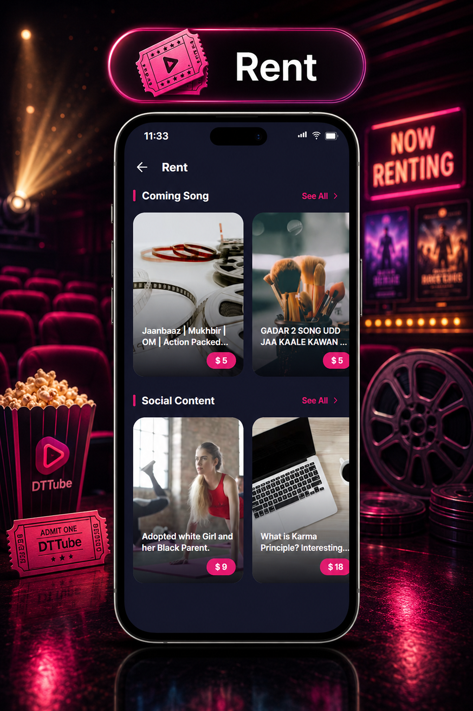 DTTube – Video, Reels, Music, Podcast & Live Streaming Flutter App + NextJS Website + Laravel Admin