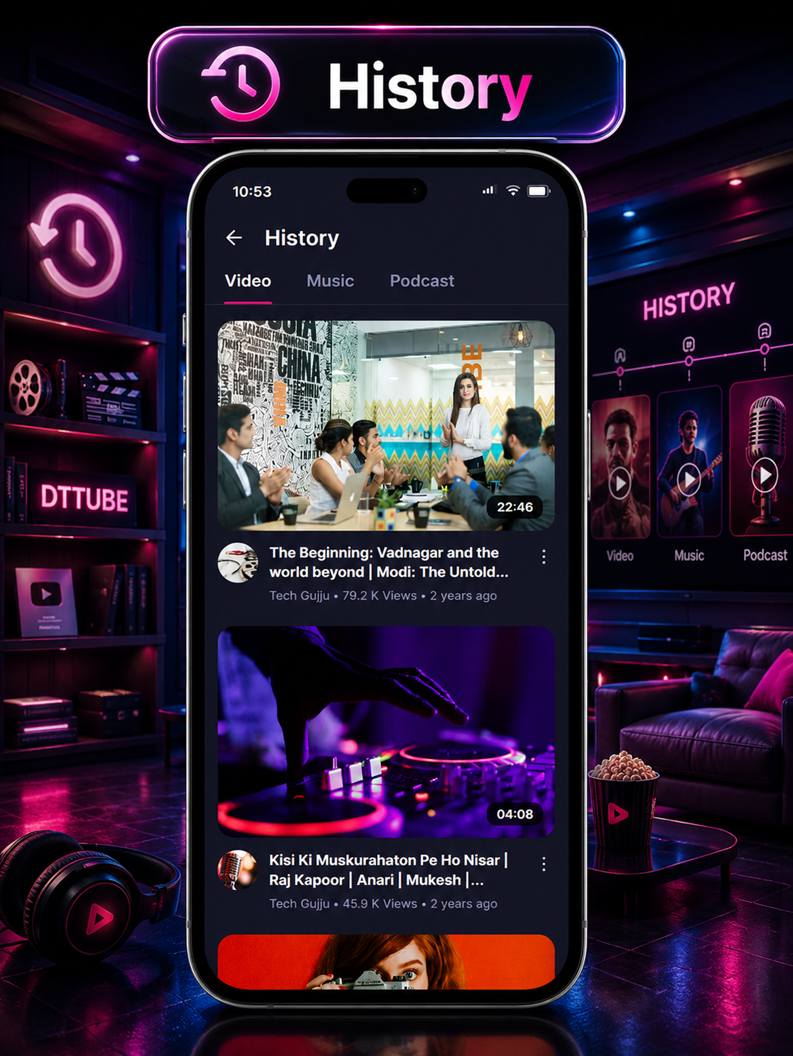 DTTube – Video, Reels, Music, Podcast & Live Streaming Flutter App + NextJS Website + Laravel Admin