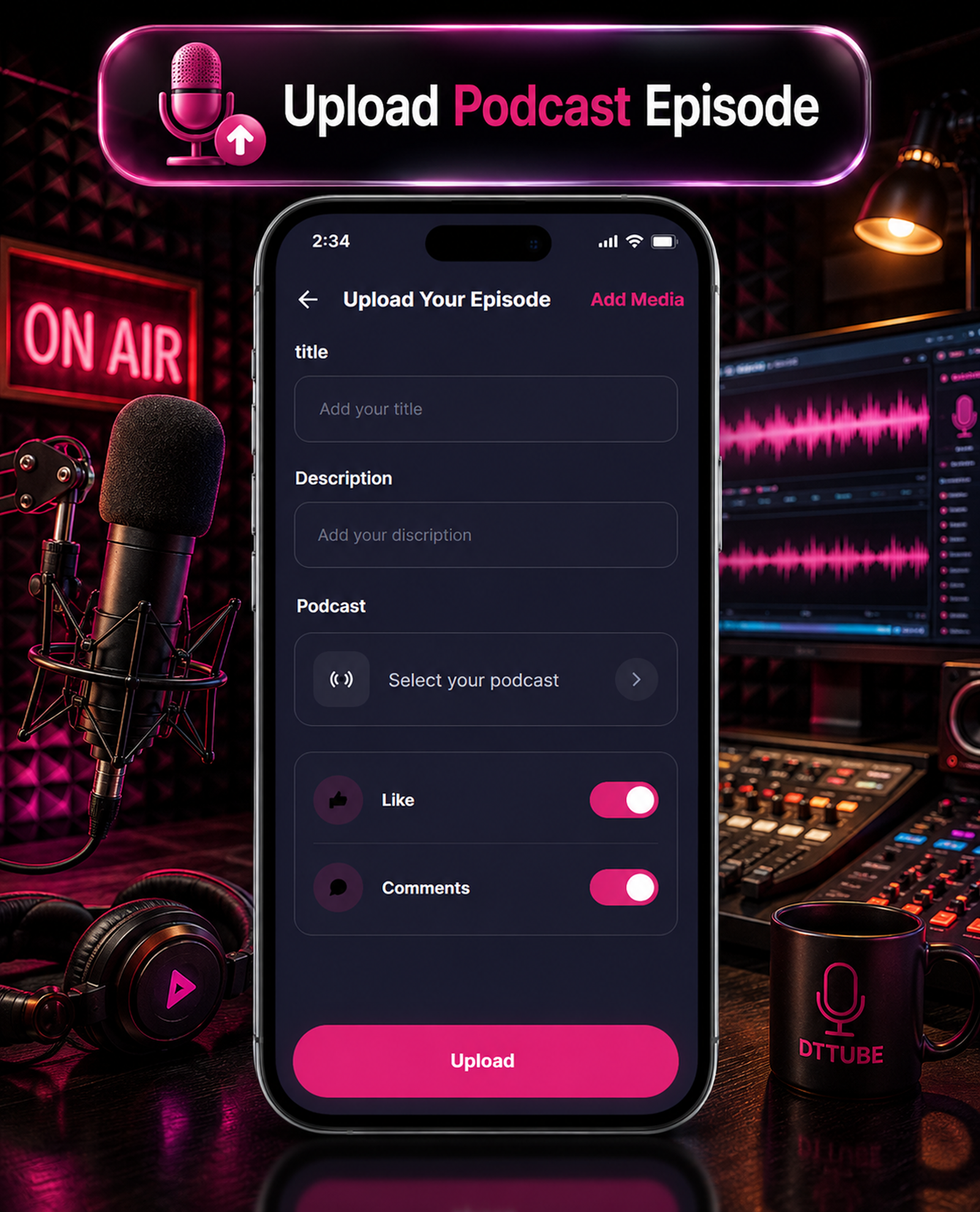 DTTube – Video, Reels, Music, Podcast & Live Streaming Flutter App + NextJS Website + Laravel Admin