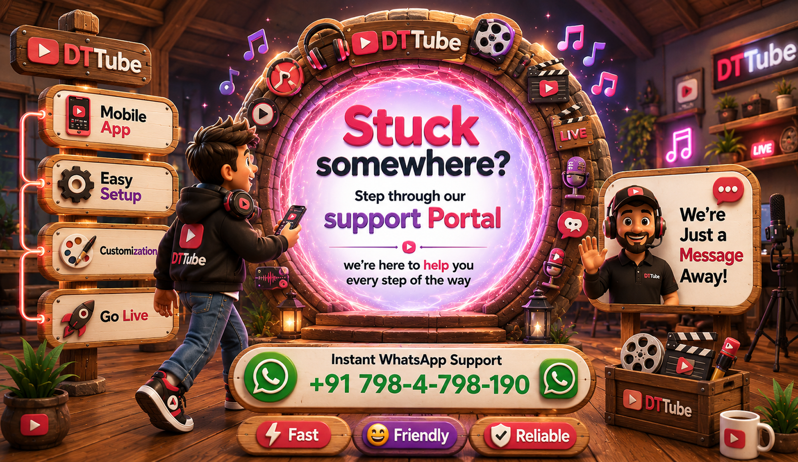DTTube – Video, Reels, Music, Podcast & Live Streaming Flutter App + NextJS Website + Laravel Admin
