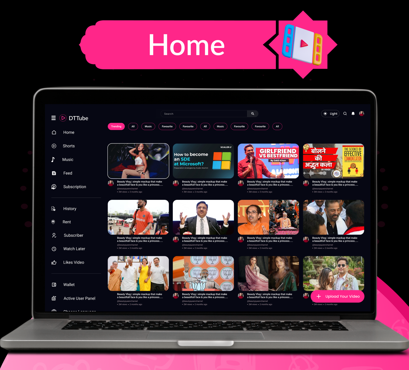 DTTube - Flutter YouTube Clone Video, Reels, Music, Podcast, Live Streaming App (Android, iOS, Web) - 39