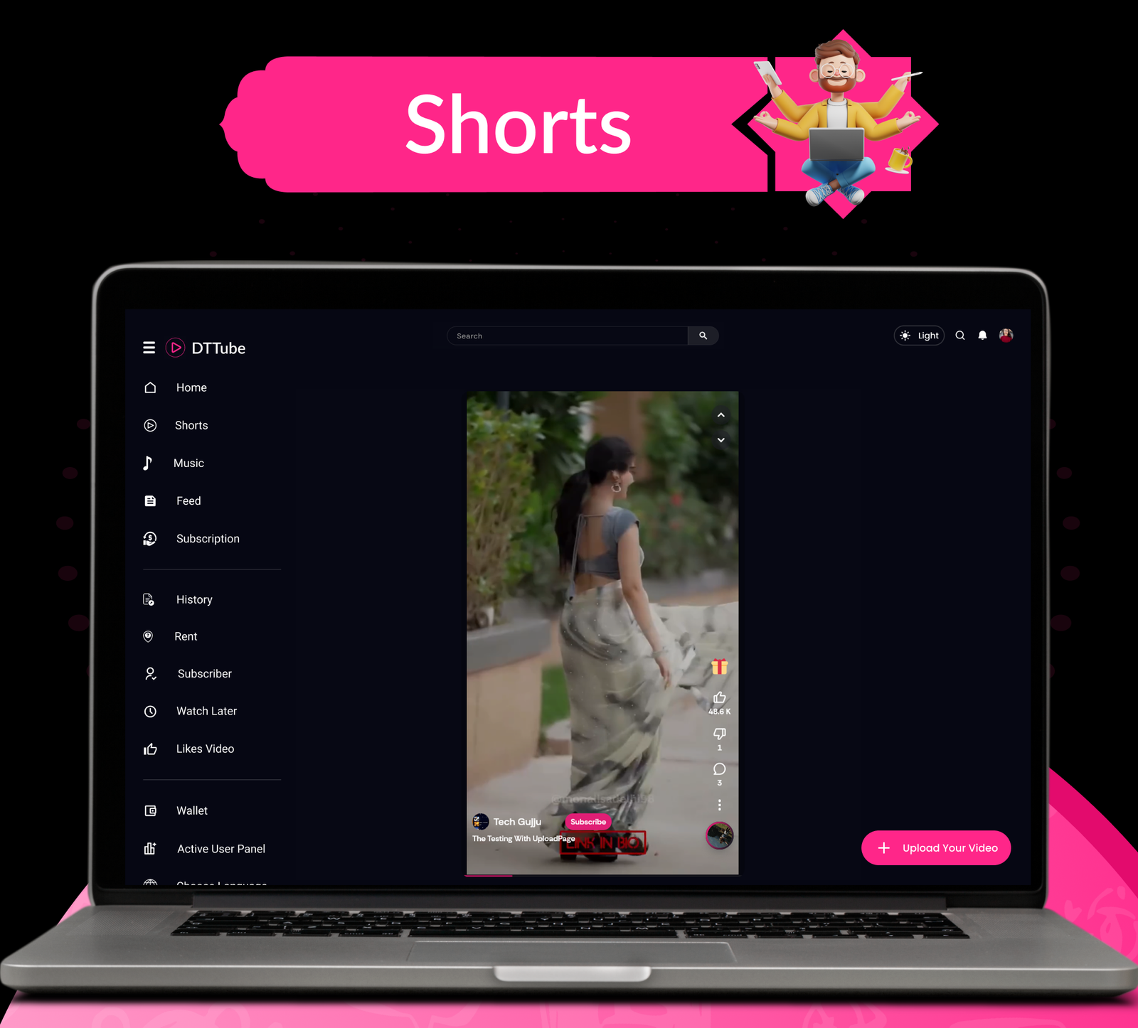 DTTube - Flutter YouTube Clone Video, Reels, Music, Podcast, Live Streaming App (Android, iOS, Web) - 40