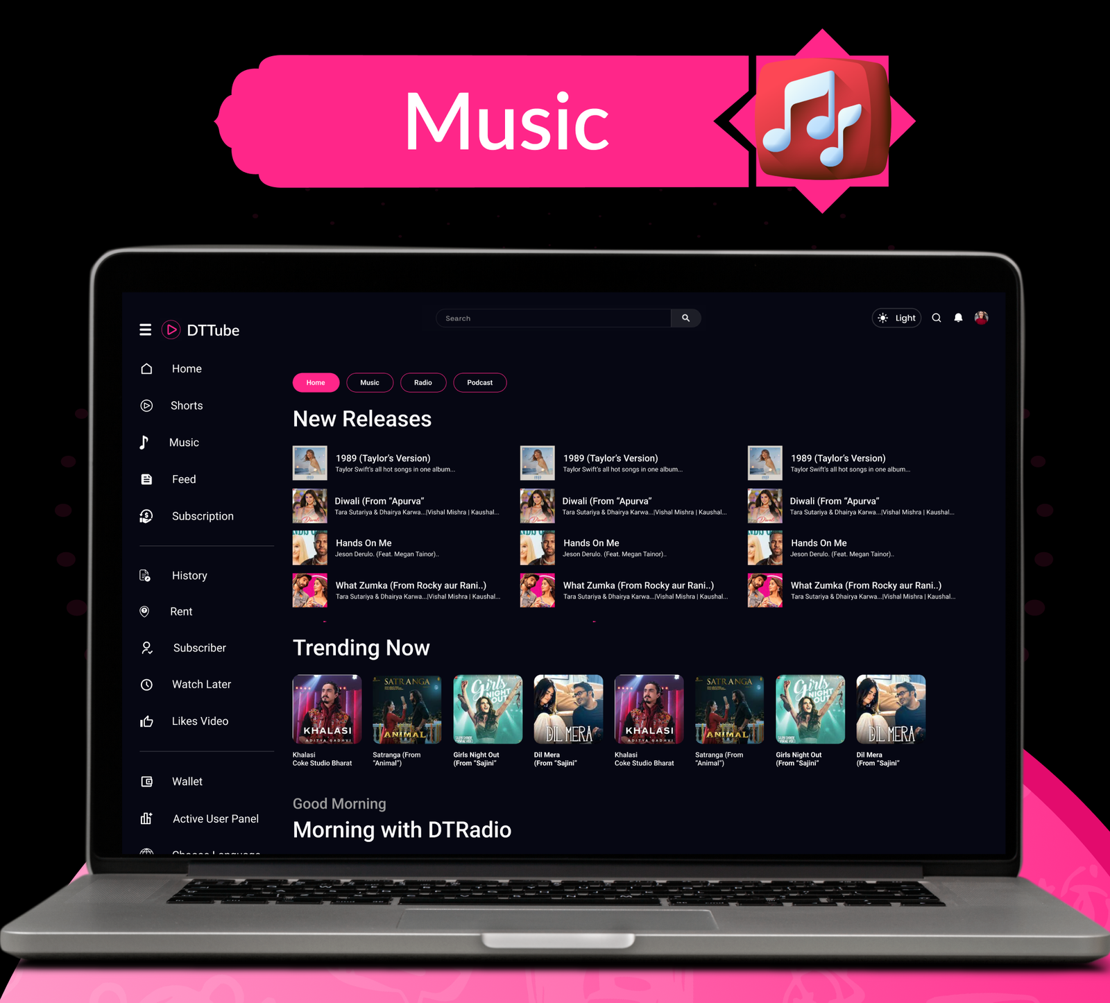 DTTube - Flutter YouTube Clone Video, Reels, Music, Podcast, Live Streaming App (Android, iOS, Web) - 42