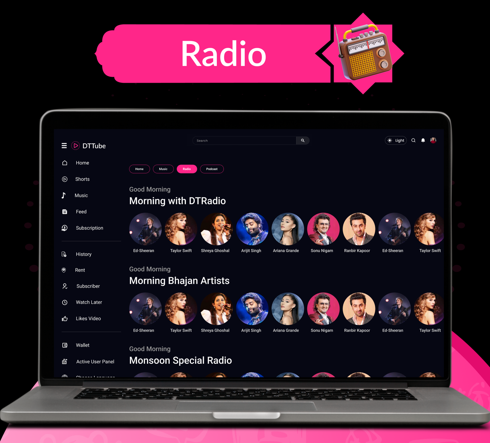 DTTube - Flutter YouTube Clone Video, Reels, Music, Podcast, Live Streaming App (Android, iOS, Web) - 43