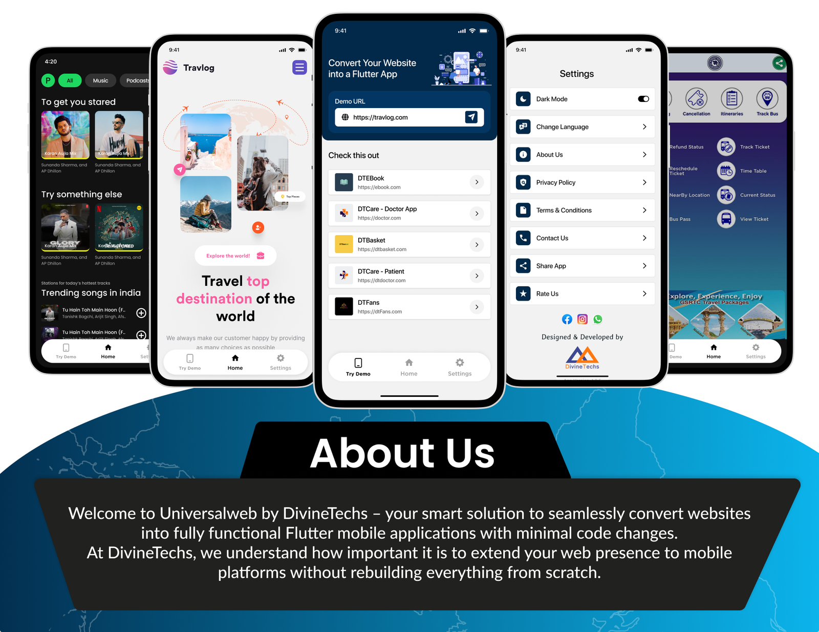 UniversalWeb - Convert Website to a Flutter App | Webview App | Web To App |Andorid | iOS